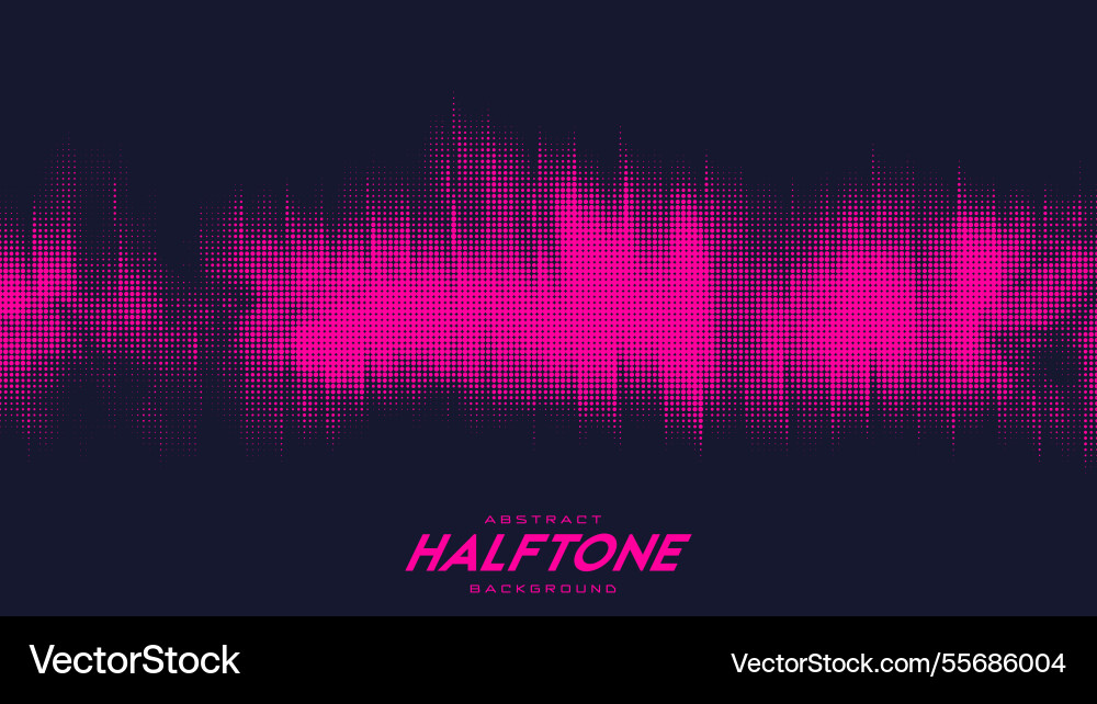 Abstract torn red halftone sound wave Vector Image