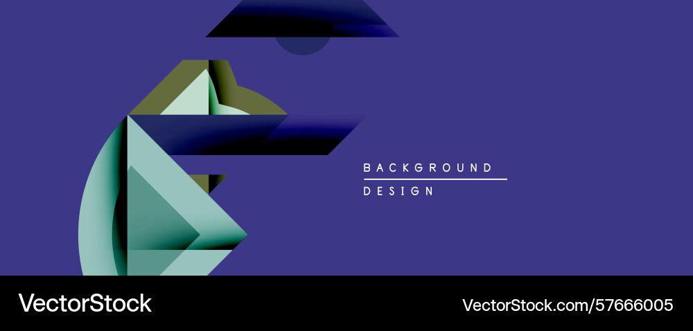 Abstract geometric shapes overlap creating Vector Image