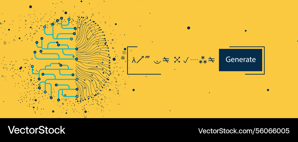 Artificial intelligence concept with prompt field Artificial intelligence concept with prompt field Vector Image