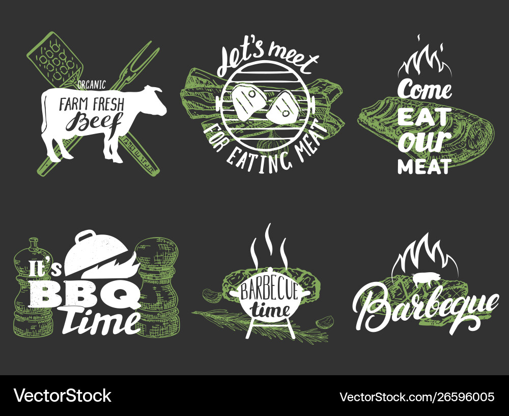 Barbecue zitiert handschriftliche Typografie Barbecue zitiert handschriftliche Typografie vektorbild