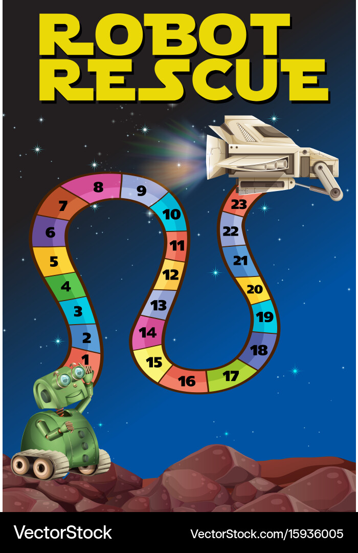 Game template with spaceship in galaxy vector image