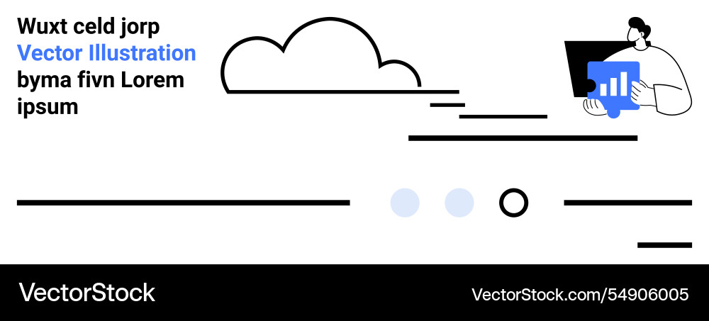 Minimalist representation of data analysis Minimalist representation of data analysis vector image
