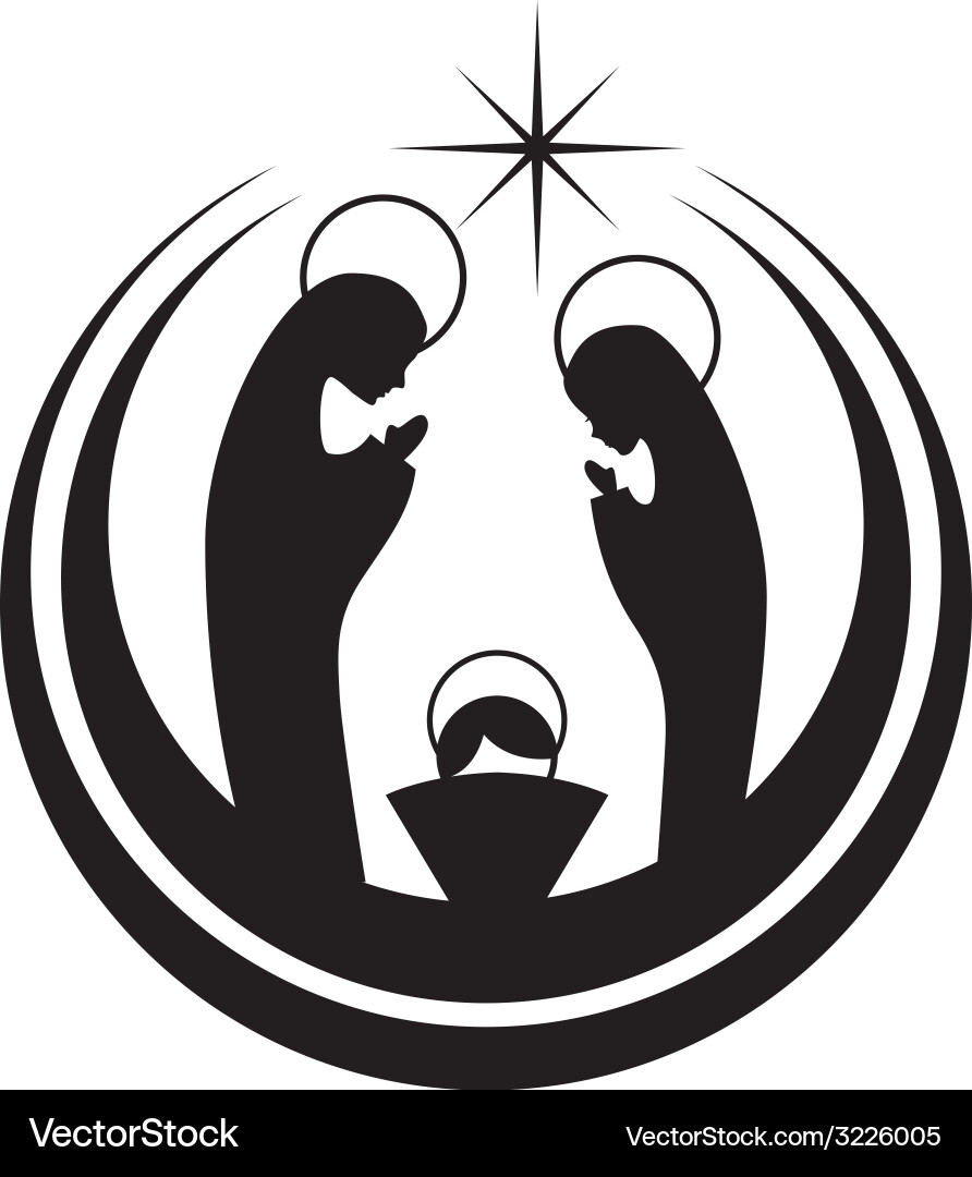 Nativity Scene Manger Vector Image