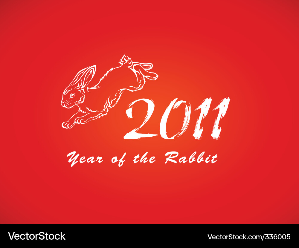Year of the Rabbit Celebration Vector Image