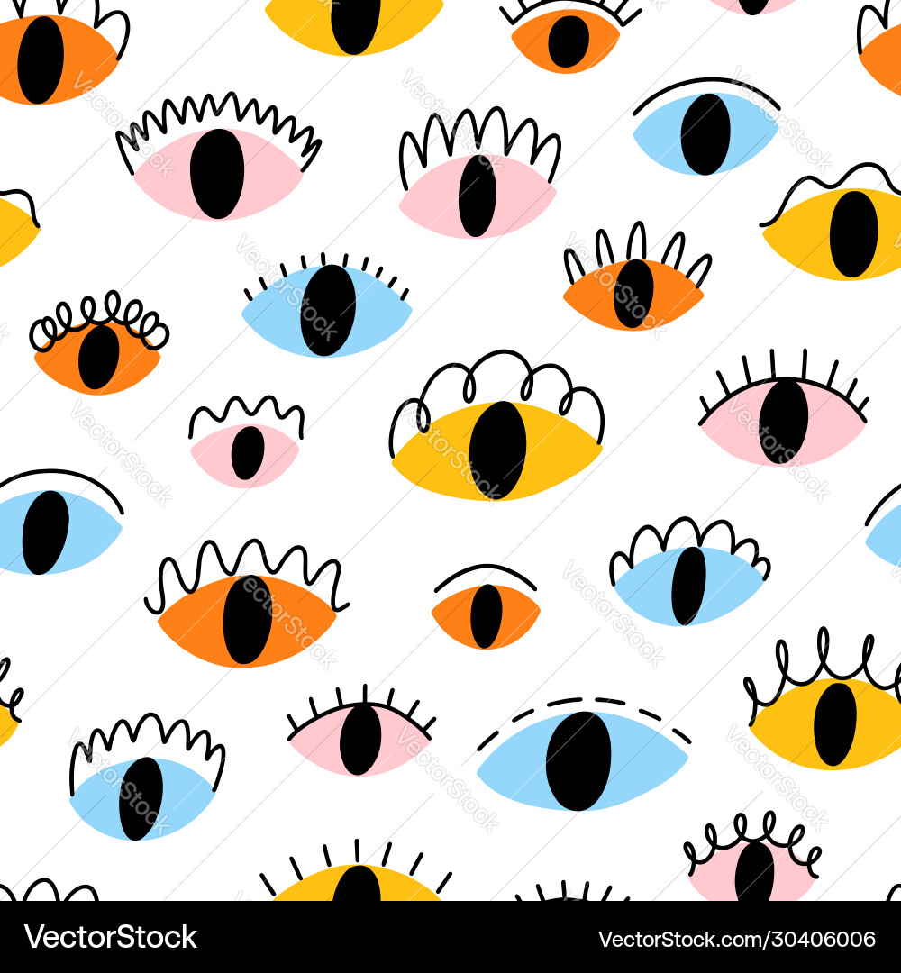 Abstract Colorful Eye Pattern vector image