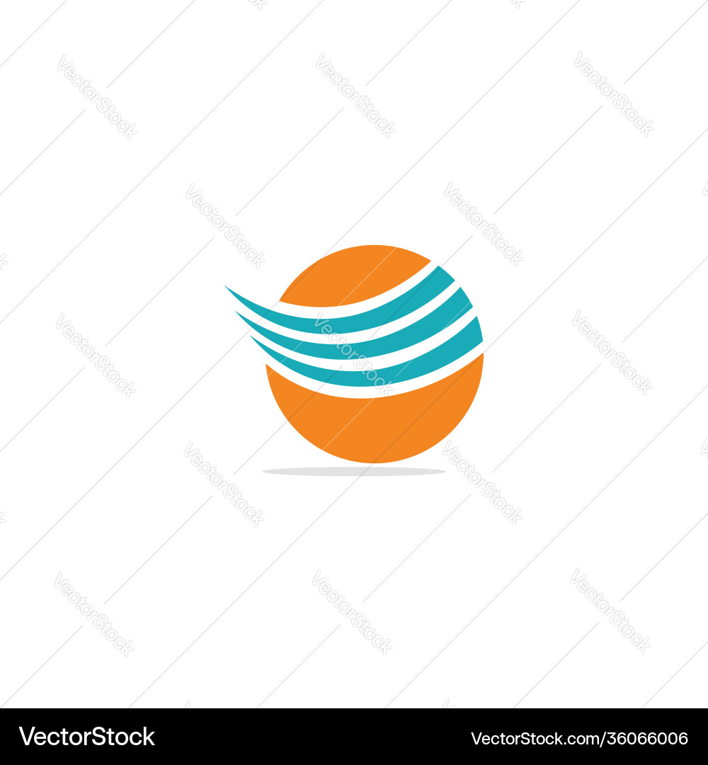 Abstract Loop Logo - Circular Emblem vector image