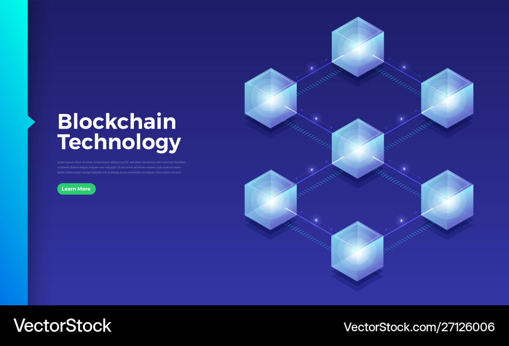 Flat design concept blockchain and cryptocurrency Flat design concept blockchain and cryptocurrency vector image