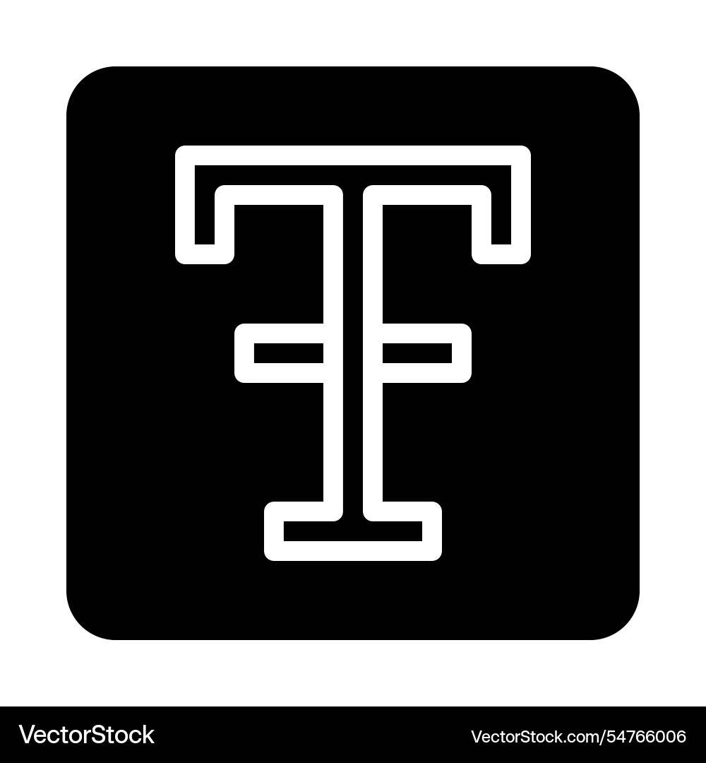 Font type icon design concept of typography text vector image