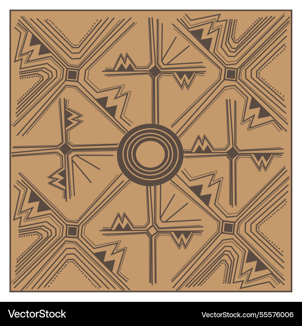 Papua New Guinea Tapa Cloth Pattern Royalty Free Vector