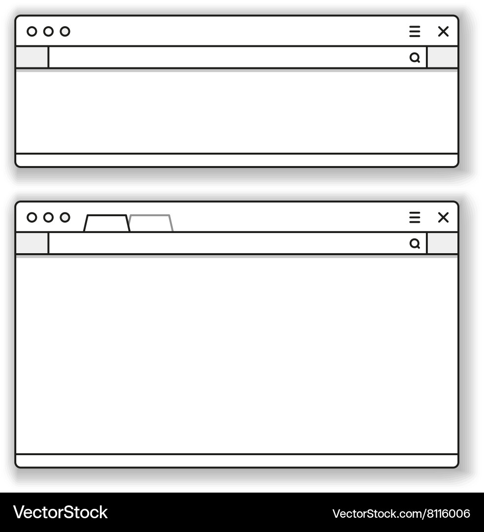 Web Browser Window Template vector image