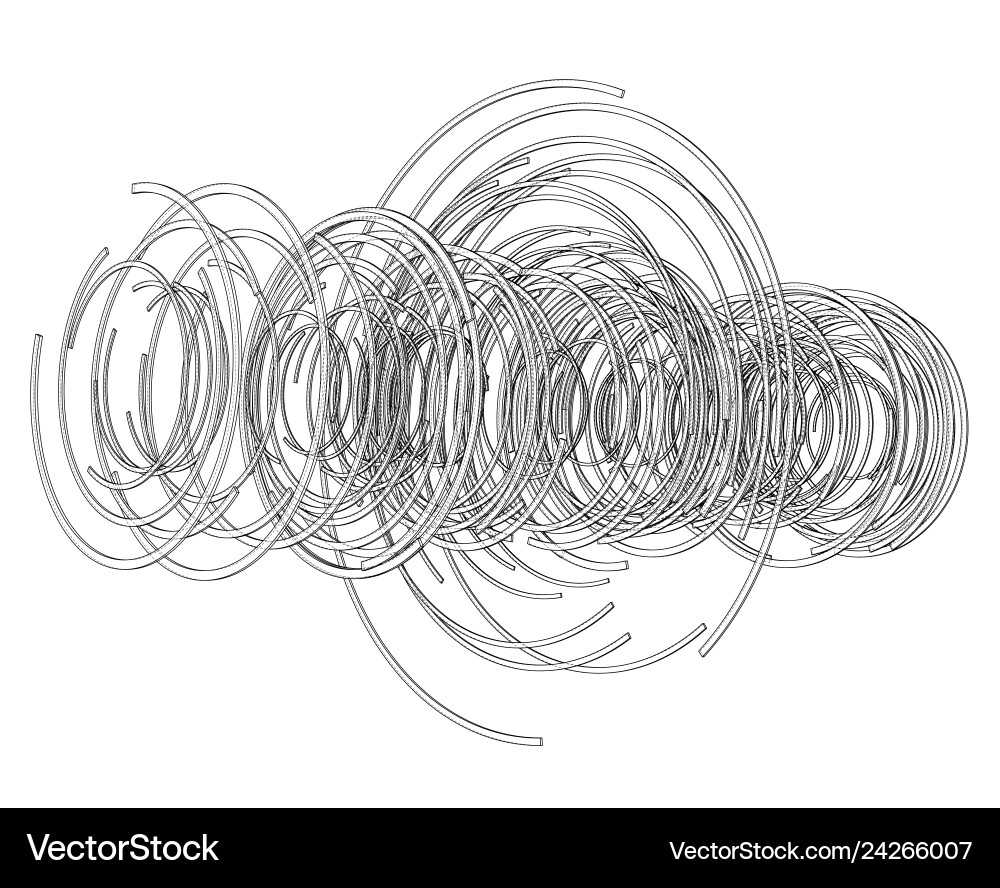 Abstract futuristic hud object vector image