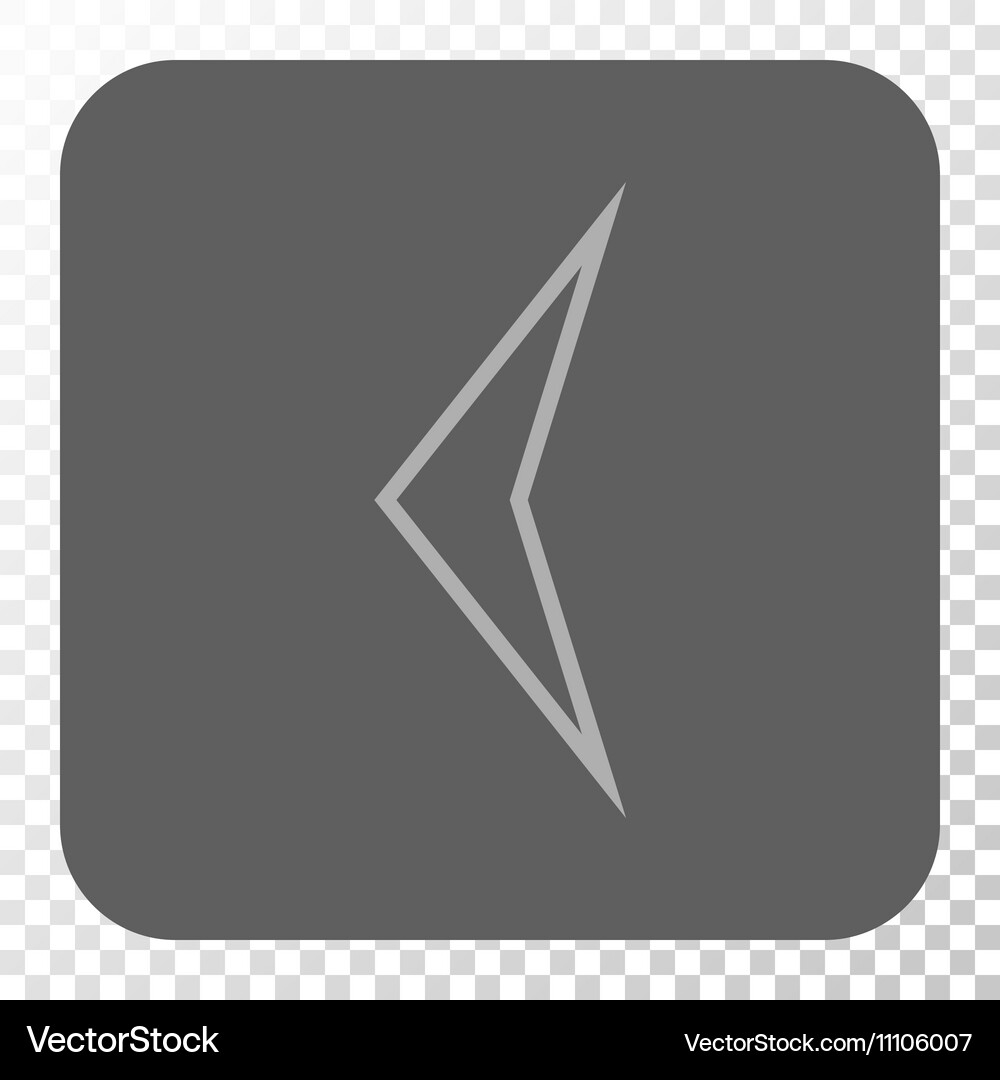 Arrowhead left rounded square button Vector Image