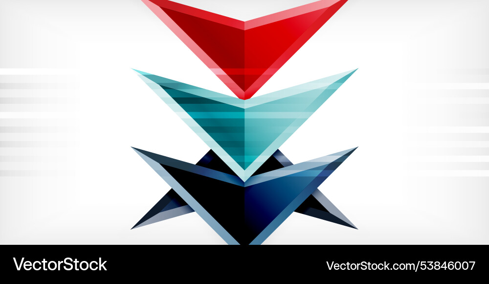 Arrows with 3d effect abstract background Vector Image