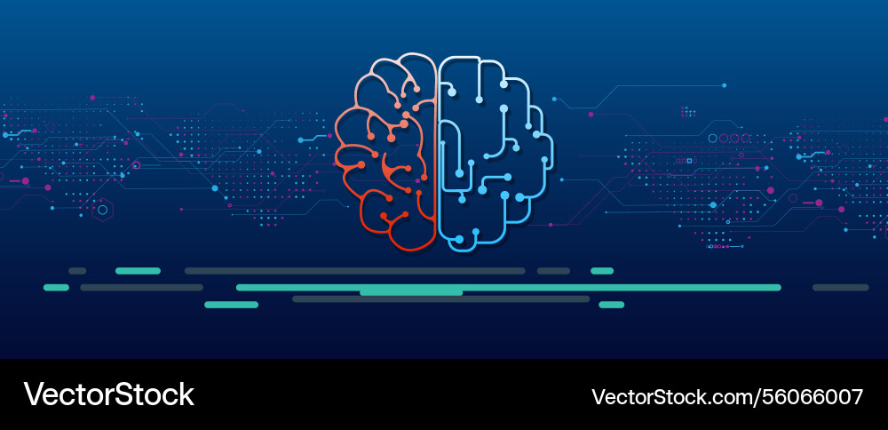 Artificial intelligence concept with prompt field Artificial intelligence concept with prompt field Vector Image