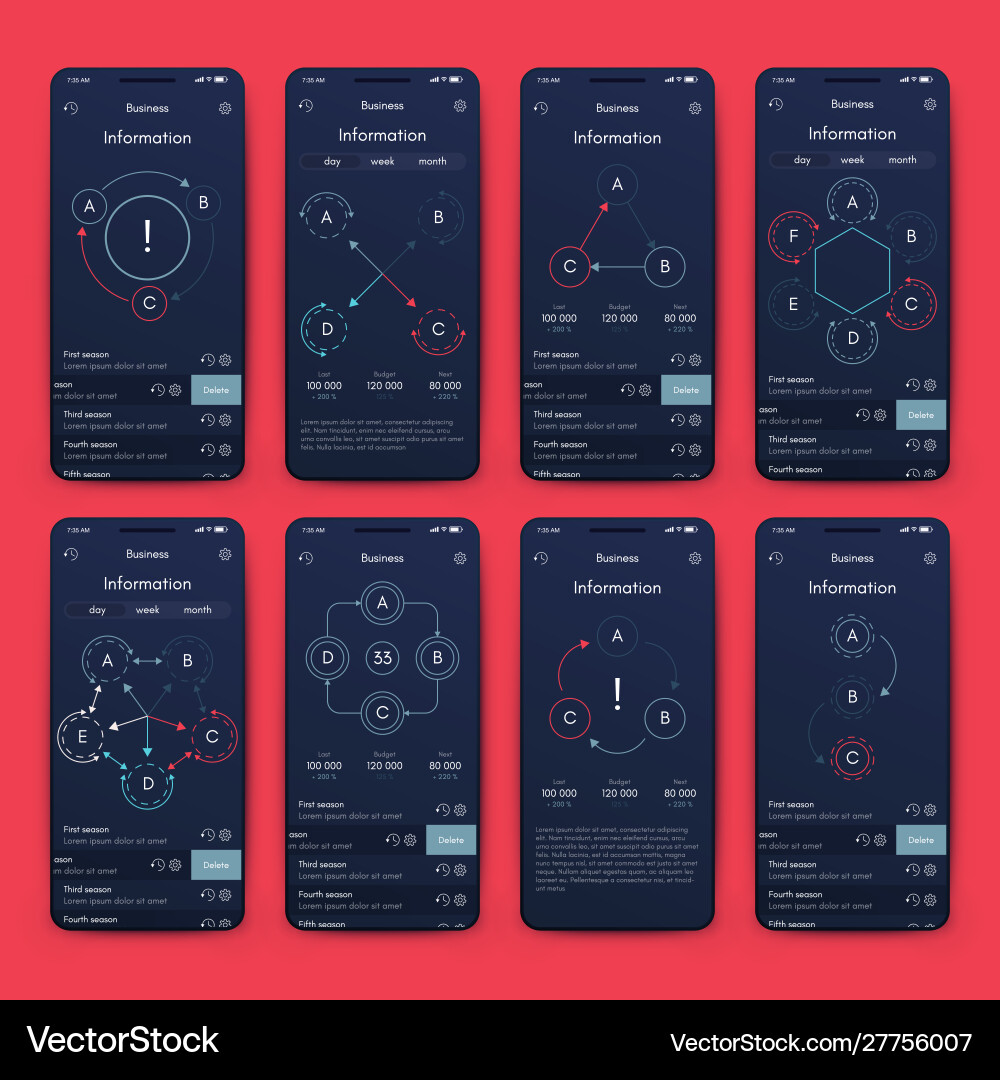 Different ui ux gui screens and flat web icons Different ui ux gui screens and flat web icons vector image