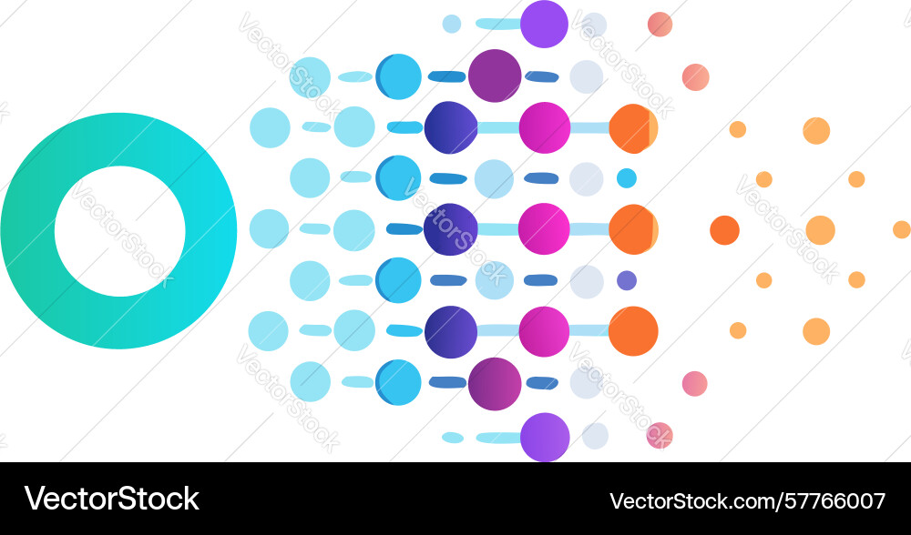 Digital network connection with central node icon vector image