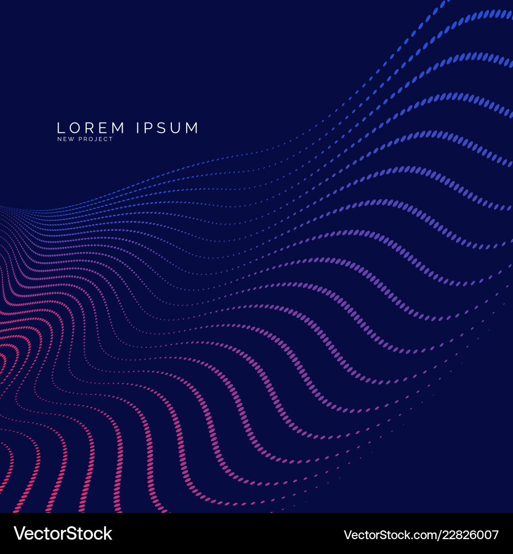 Dynamic Colored Wave Background vector image