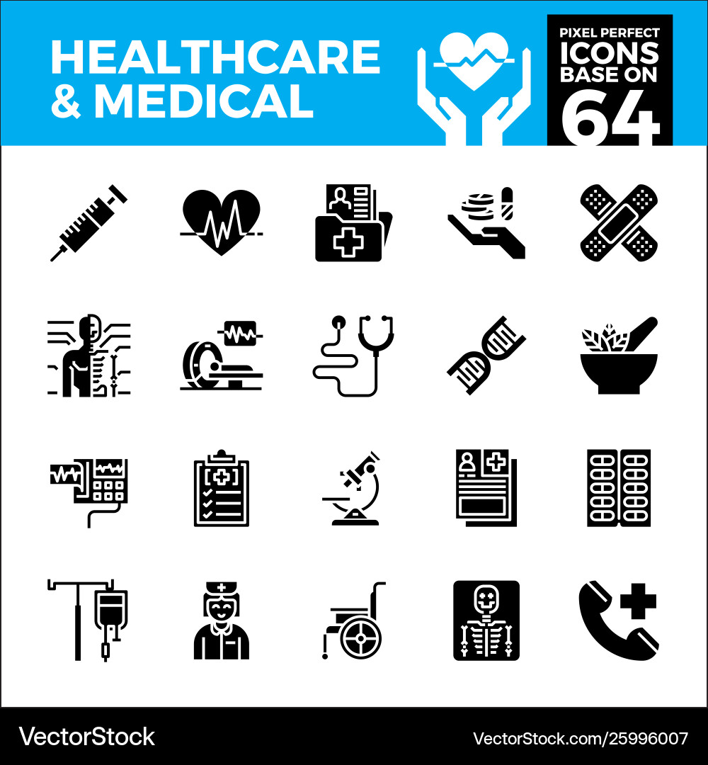 Healthcare und medizinische Pixel perfekte Icons Basis Healthcare und medizinische Pixel perfekte Icons Basis vektorbild
