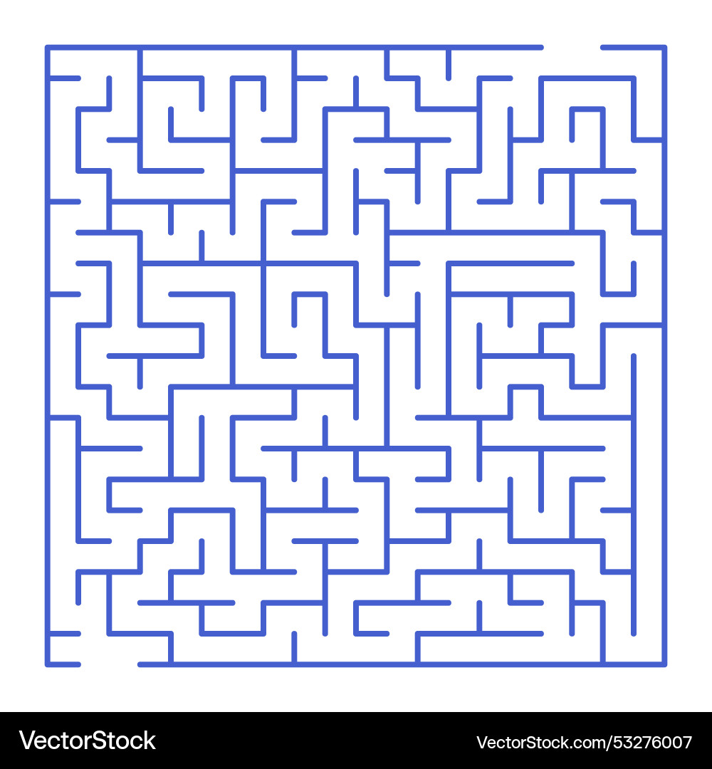 Maze shape design element there is one entrance Maze shape design element there is one entrance Vector Image