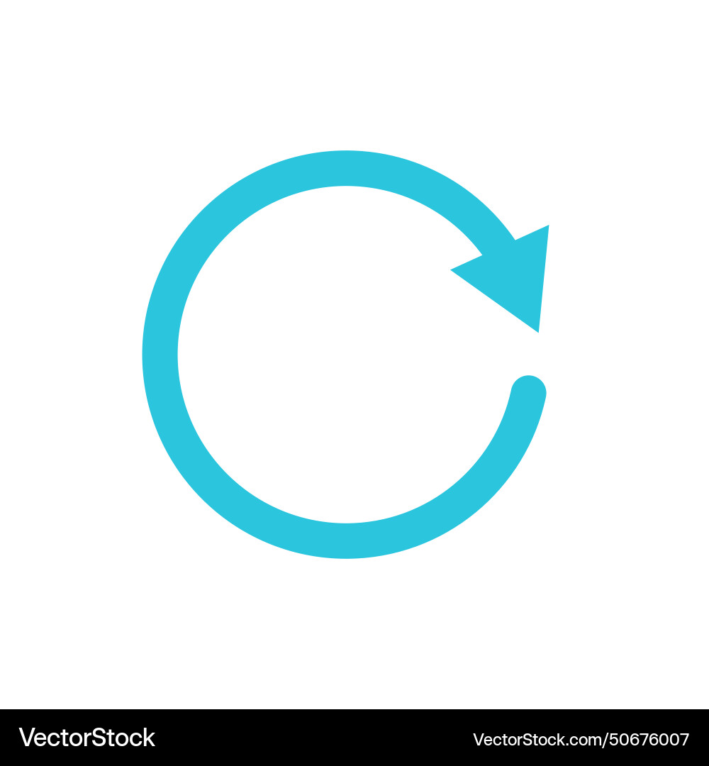 Reload refresh icon isolated on white Reload refresh icon isolated on white Vector Image