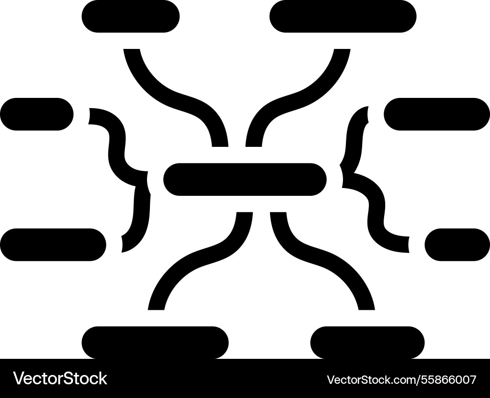 Semantic web nlp glyph icon vector image