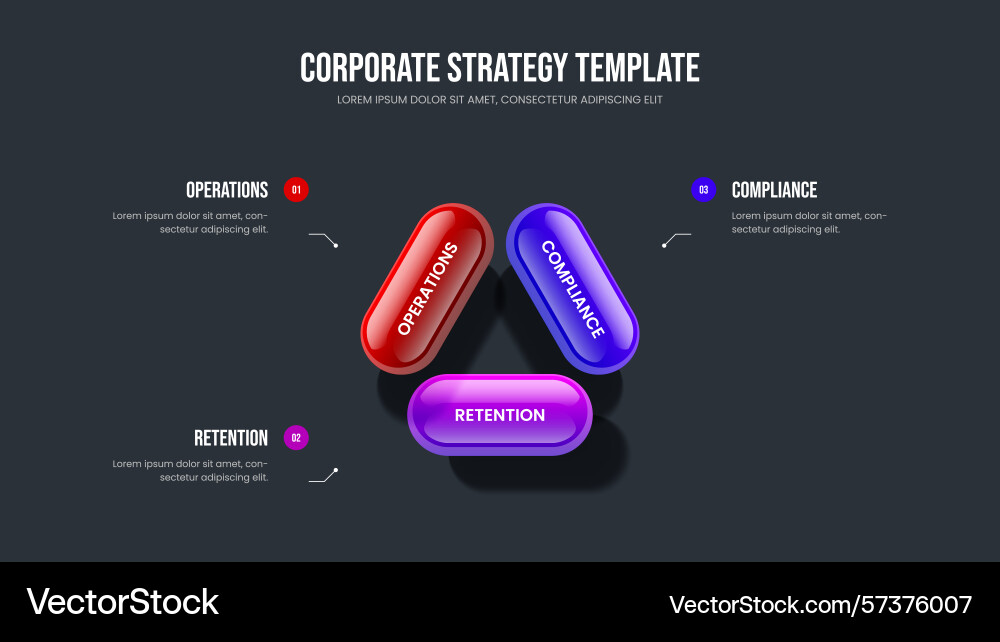 Service solution three element infographic slide Service solution three element infographic slide Vector Image