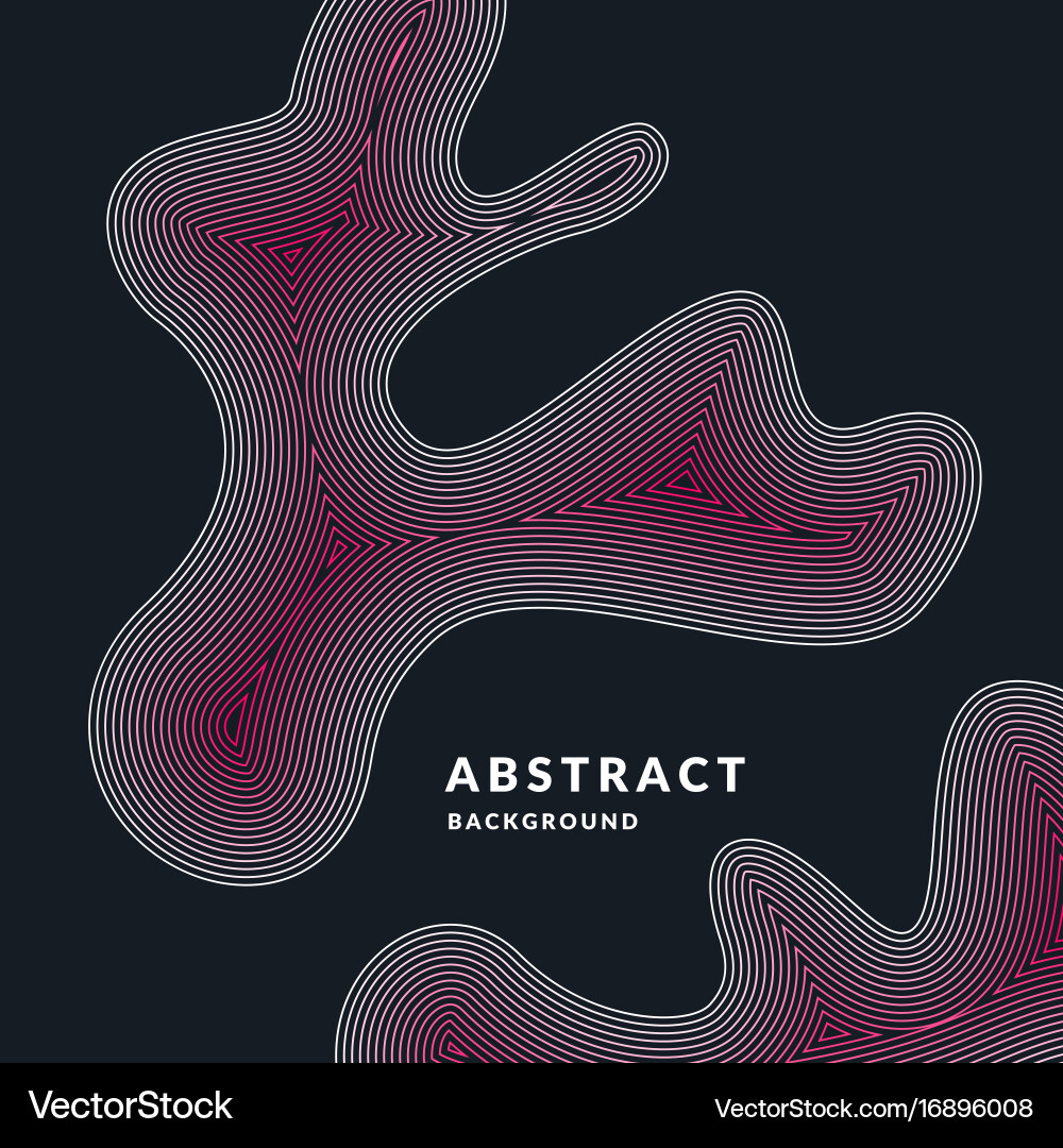 Abstract background with dynamic linear waves Vector Image