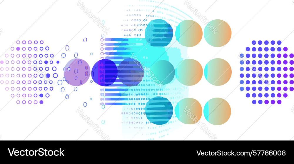 Abstract data flow with gradient dots for tech vector image