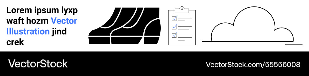 Abstract shapes with text clipboard checklist Vector Image