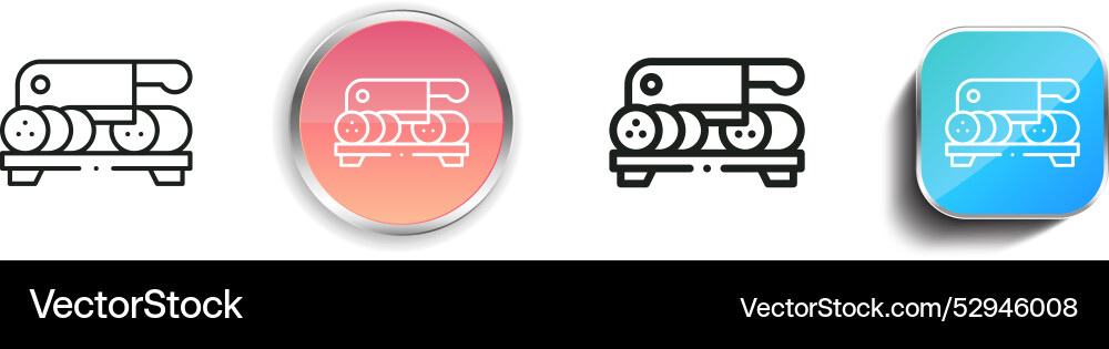 Chop icon thin linear regular and button style Chop icon thin linear regular and button style Vector Image