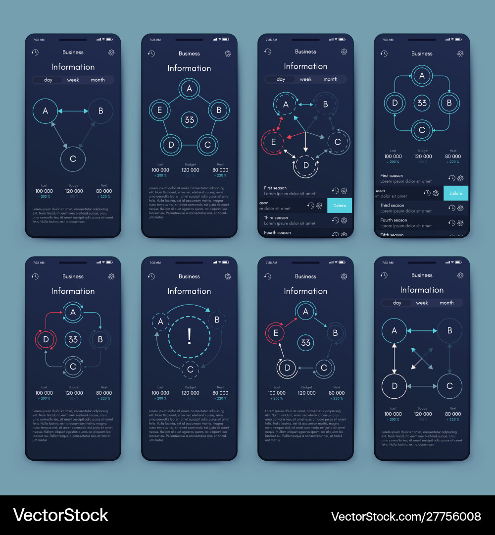 Different ui ux gui screens and flat web icons Different ui ux gui screens and flat web icons vector image