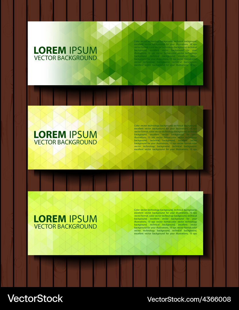 Eco set of headers with four different style Vector Image