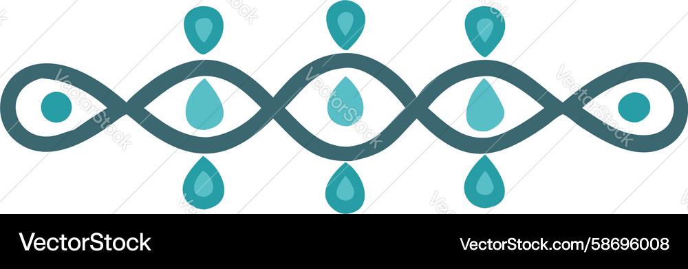 Linked Circle Motif Vector Image