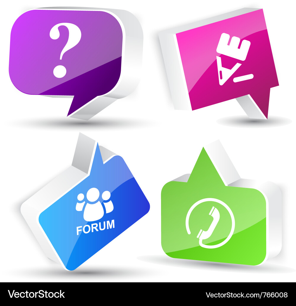 Speech bubble set vector image