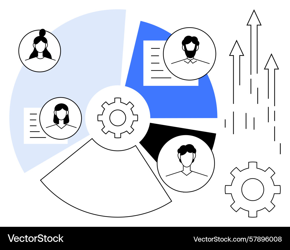 Team collaboration and workflow optimization Team collaboration and workflow optimization vector image