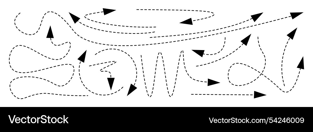 A set of different pointing arrows Vector Image