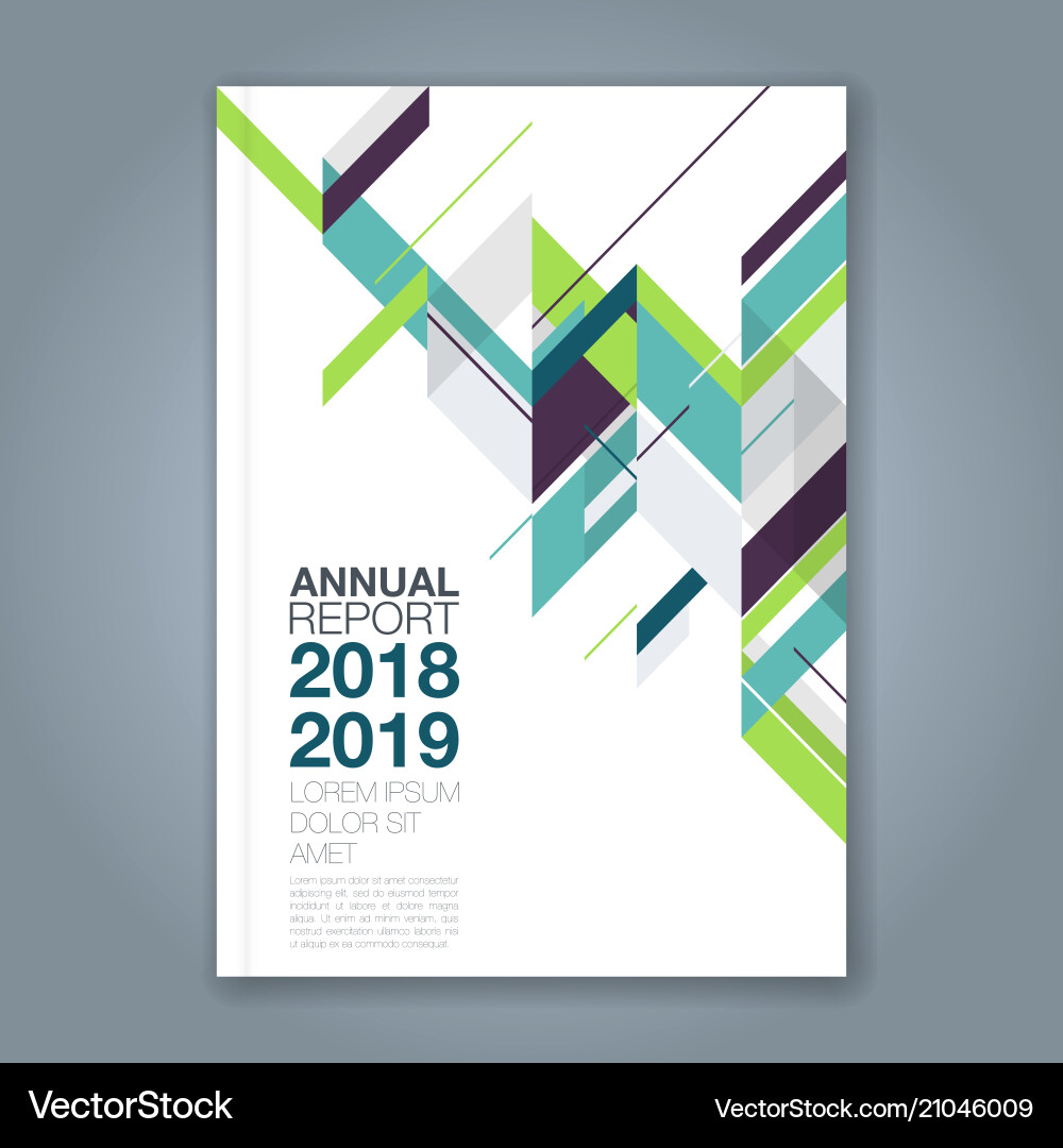 Cover annual report 1013 vector image