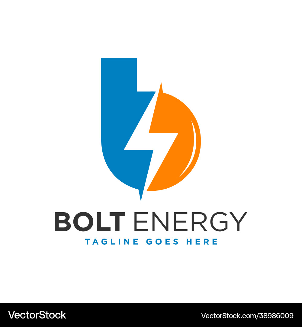 Electric Energy Logo - Letter B Vector Image