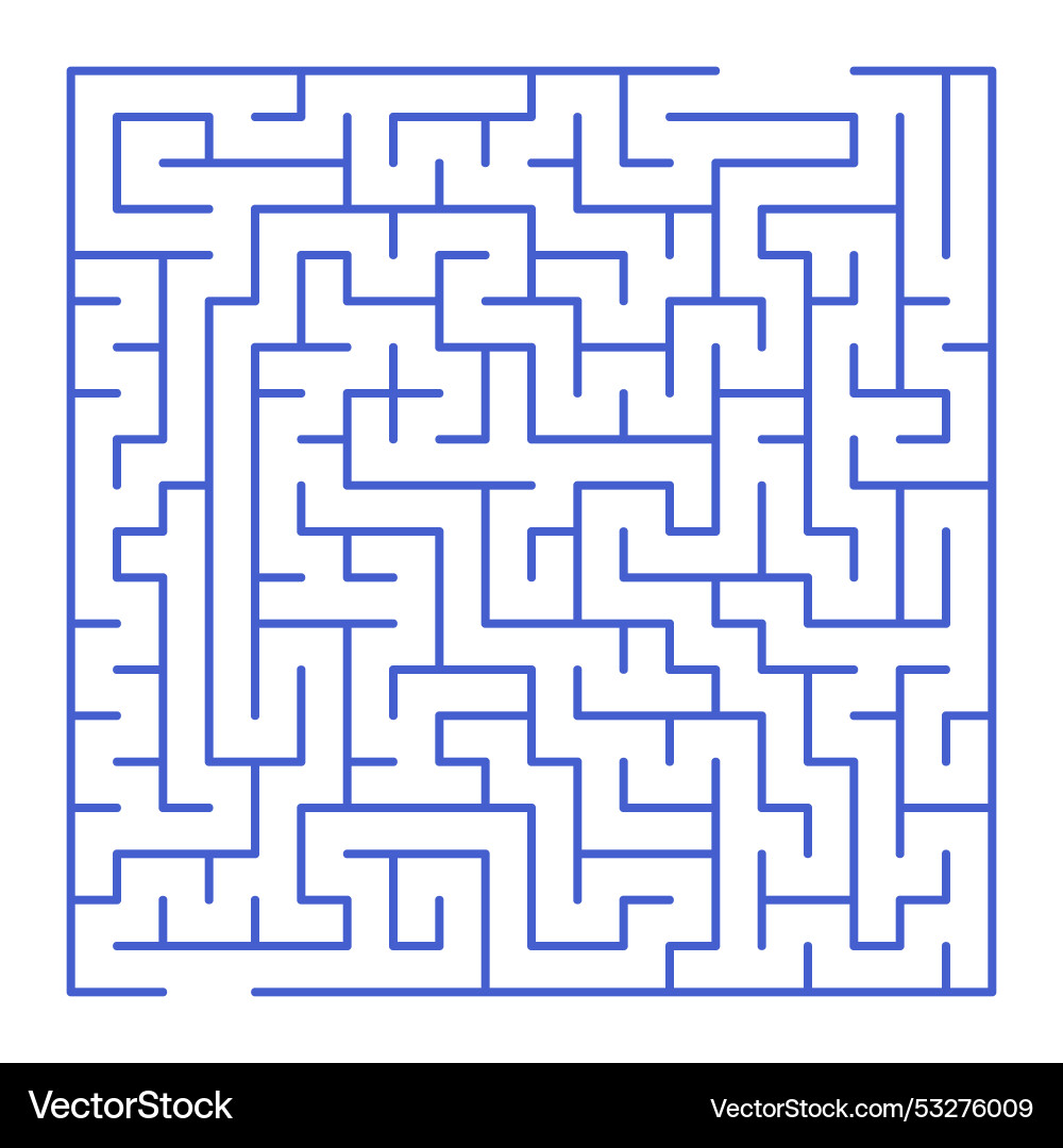Maze shape design element there is one entrance Maze shape design element there is one entrance Vector Image