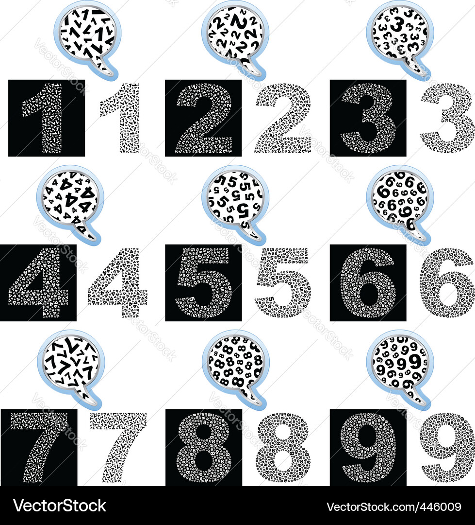Numbers Vector Image