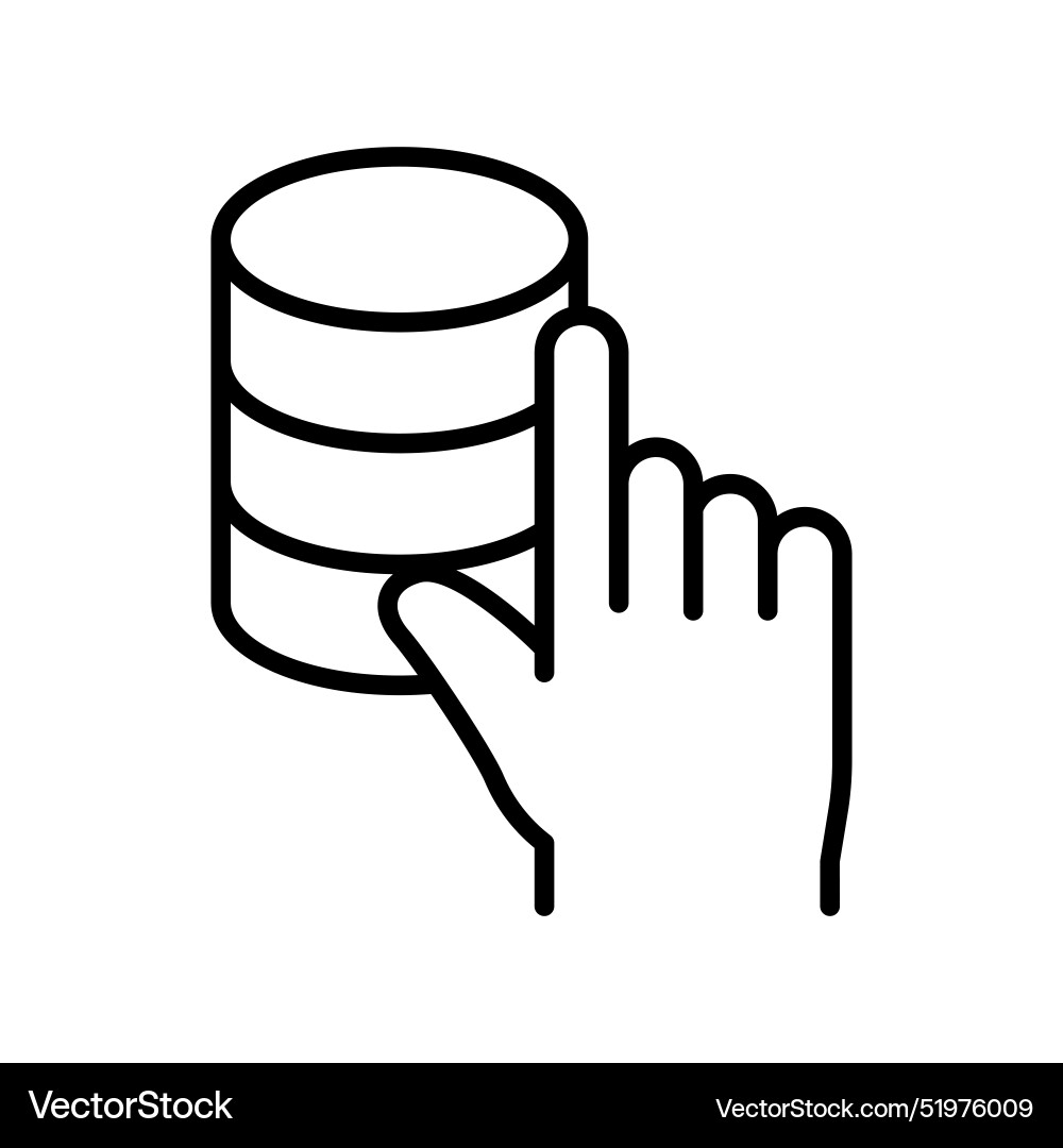 Select data icon in thin line style graphic design vector image