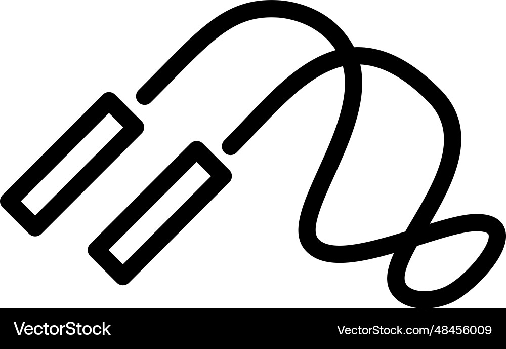 Skipping rope linear icon jumping exercise symbol Vector Image