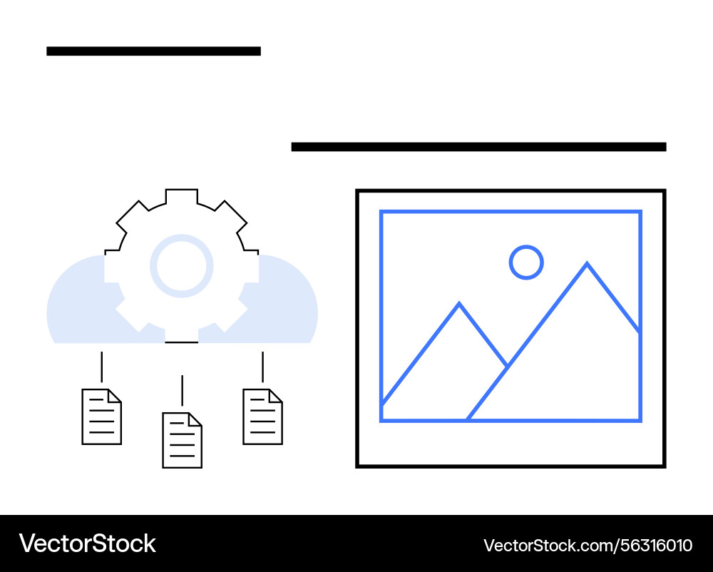 Cloud Data Synchronization vector image