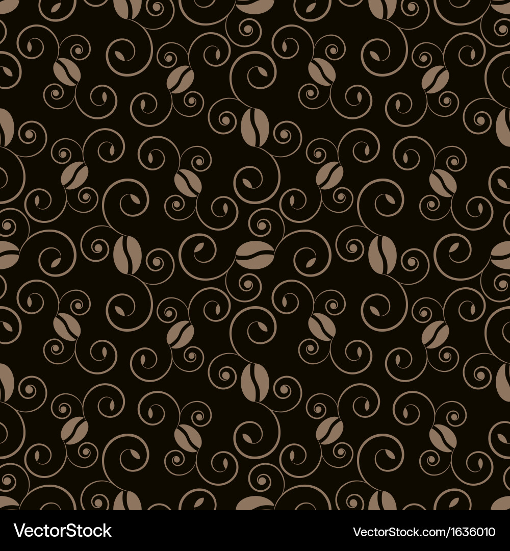 Coffee Swirl Pattern Vector Image