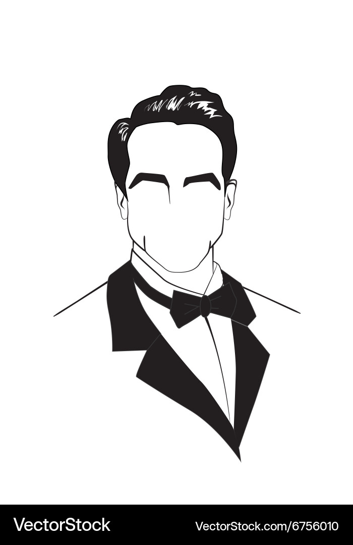 Elegant Man in a Tuxedo vector image