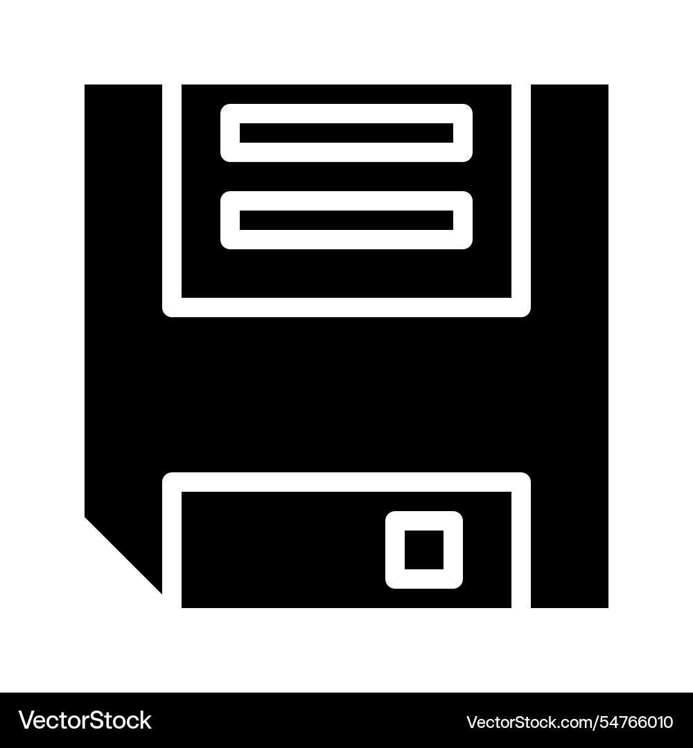 Floppy disk icon concept of data storage backup vector image