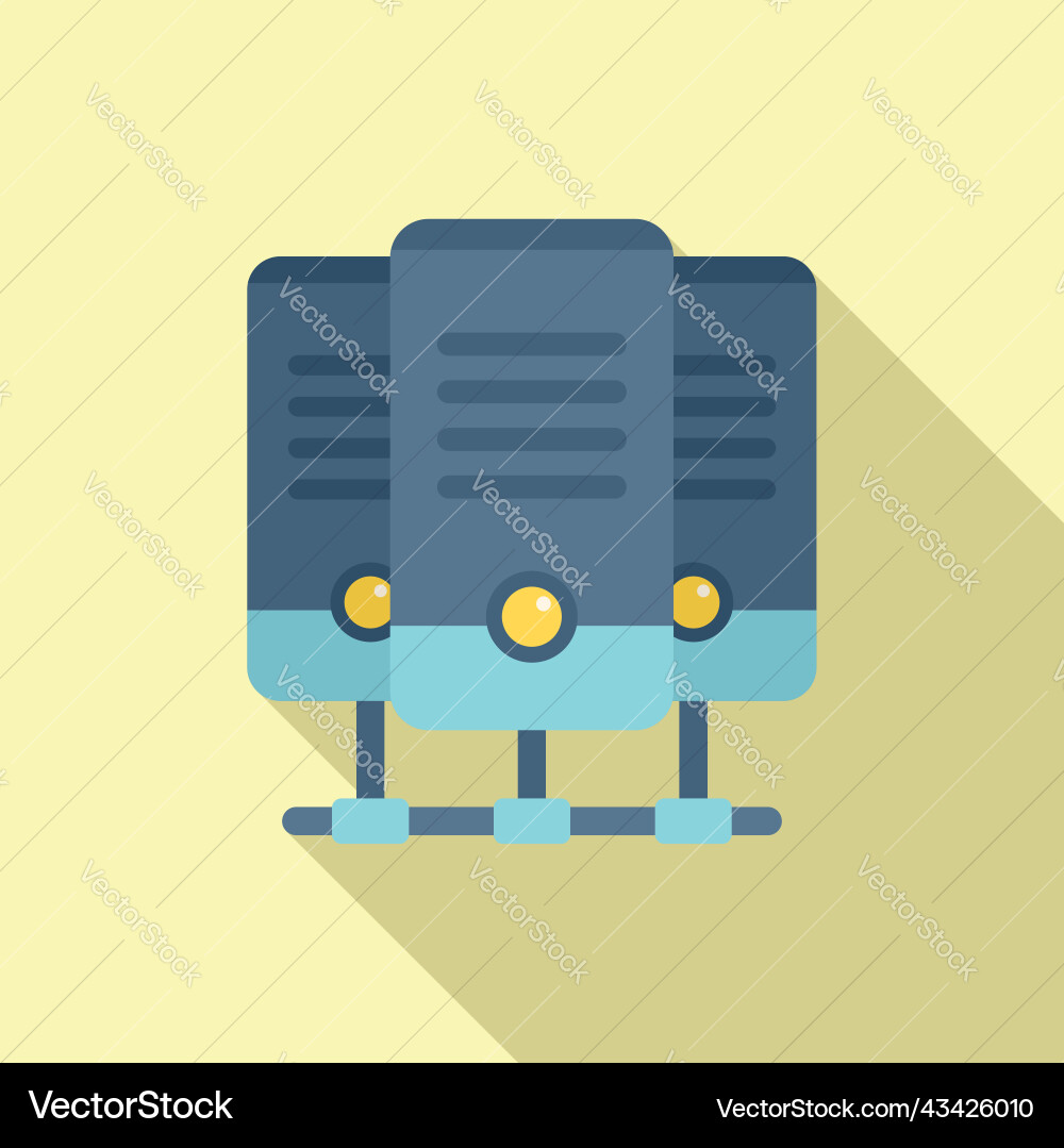 Network icon flat system database Network icon flat system database vector image