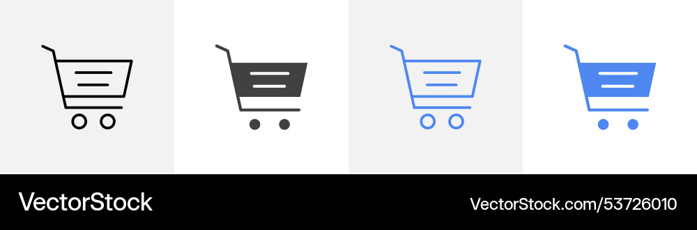 Shopping cart icon set use for web vector image