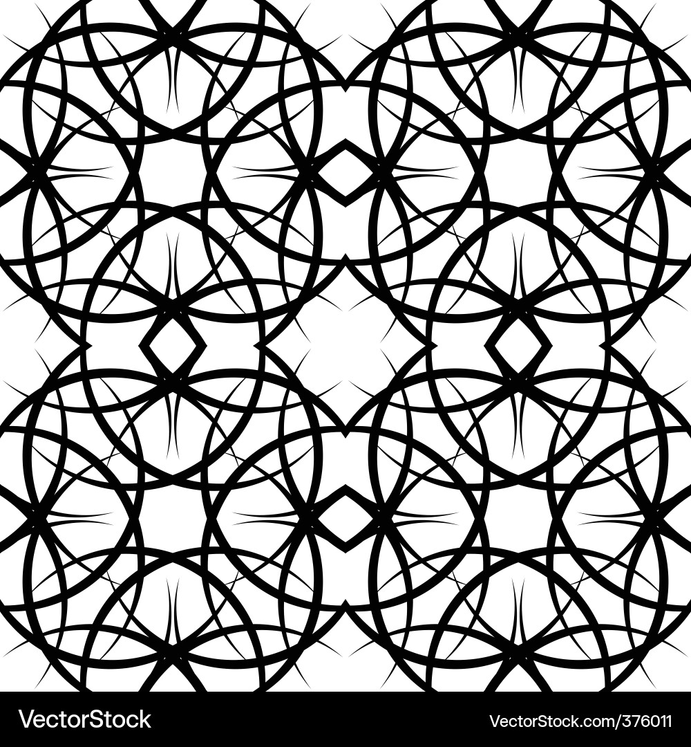 Intricate Black Scroll Pattern vector image