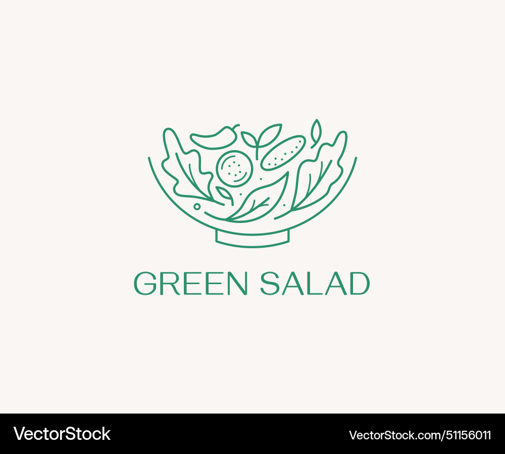 Logo design template in simple linear style vector image